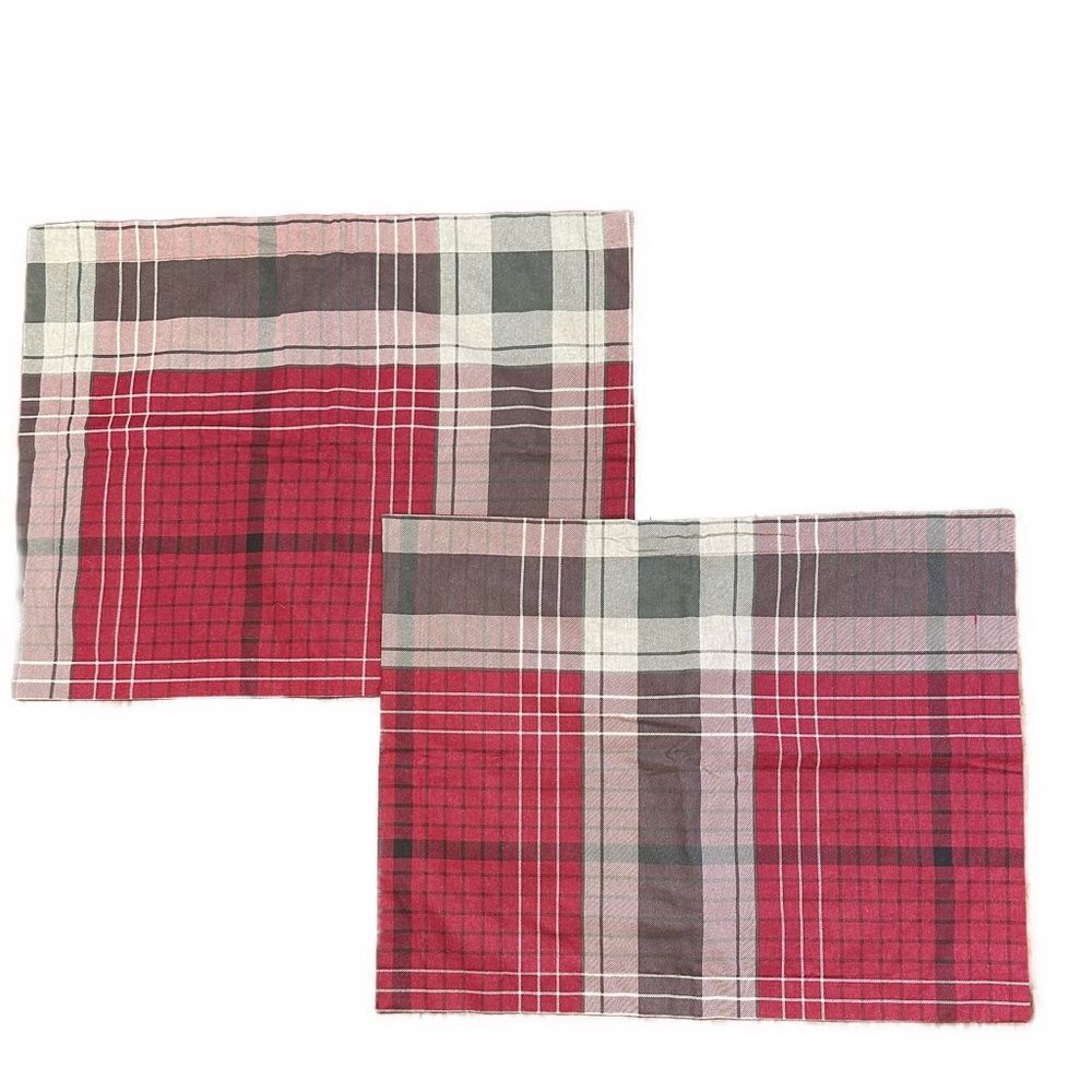 Cuddl Dud Red Beige Pillow Standard Shams Set of 2